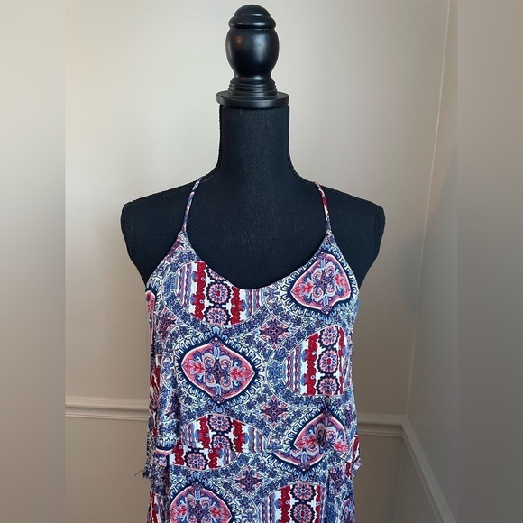 Dee Elle Red White Blue Sleeveless Tunic Dress Size S - Picture 3 of 8